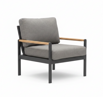 Amber Sofa Teak and Aluminum Chair