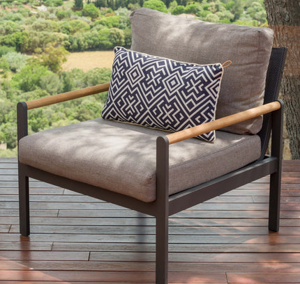 Amber Sofa Teak and Aluminum Chair