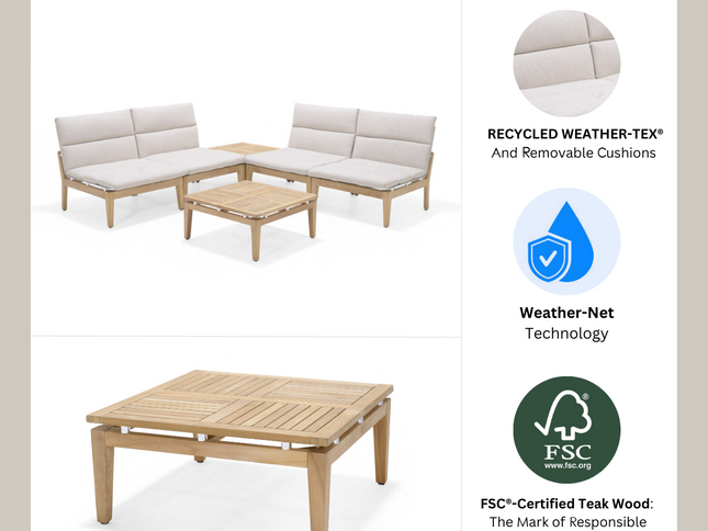 Arno 3pc Bistro Set Light