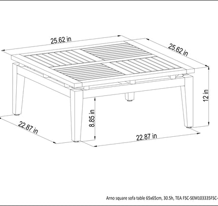 Arno 3pc Bistro Set Light