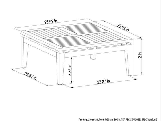 Arno 3pc Bistro Set Light