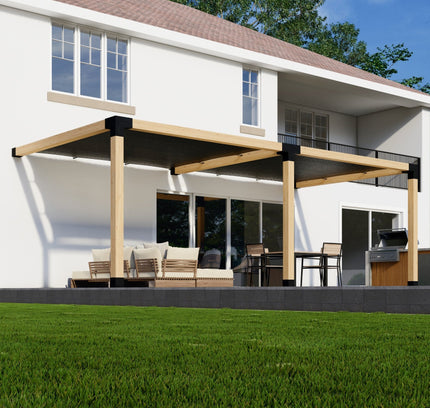 DIY Pergola Kit for an Attached Pergola With Canopies - Any Size Up to 24' x 12'
