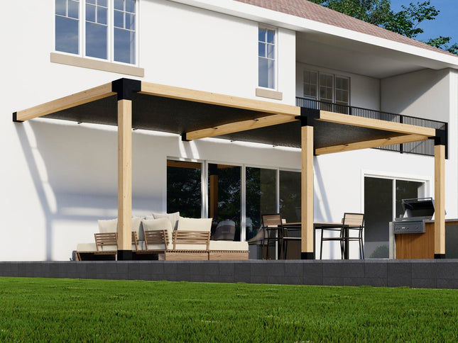 DIY Pergola Kit for an Attached Pergola With Canopies - Any Size Up to 24' x 12'