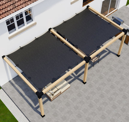 DIY Pergola Kit for an Attached Pergola With Canopies - Any Size Up to 24' x 12'