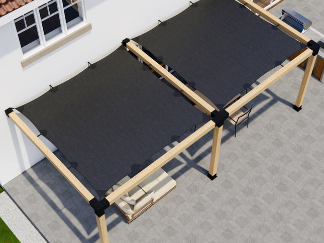 DIY Pergola Kit for an Attached Pergola With Canopies - Any Size Up to 24' x 12'