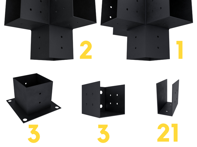 DIY Pergola Bracket Kit for an Attached Pergola With Roof Rafters - Any Size Up to 24' x 12'