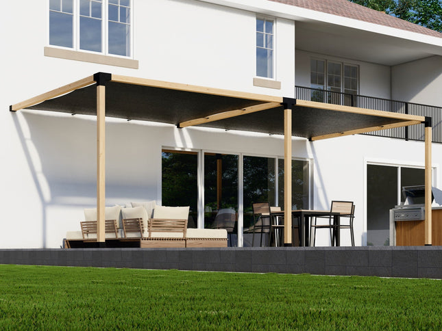 DIY Pergola Kit for an Attached Pergola With Canopies - Any Size Up to 24' x 12'