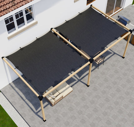DIY Pergola Kit for an Attached Pergola With Canopies - Any Size Up to 24' x 12'