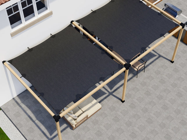 DIY Pergola Kit for an Attached Pergola With Canopies - Any Size Up to 24' x 12'