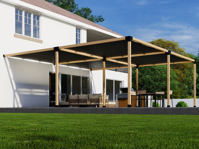DIY Pergola Kit for an Attached Pergola With Canopies - Any Size Up to 24' x 24'