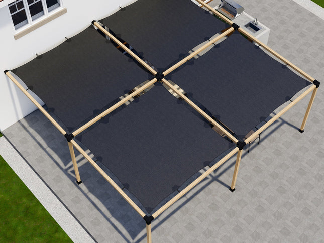 DIY Pergola Kit for an Attached Pergola With Canopies - Any Size Up to 24' x 24'