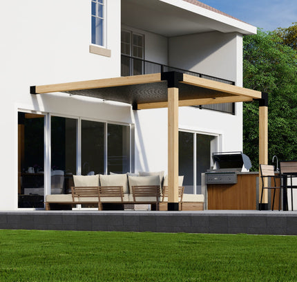DIY Pergola Kit for an Attached Pergola With Canopy - Any Size Up to 12' x 12'