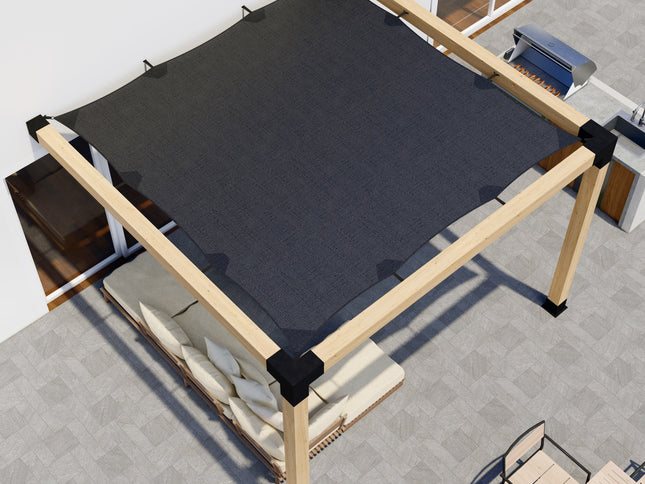 DIY Pergola Kit for an Attached Pergola With Canopy - Any Size Up to 12' x 12'