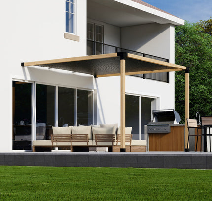 DIY Pergola Kit for an Attached Pergola With Canopy - Any Size Up to 12' x 12'