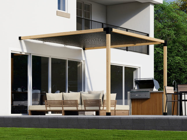 DIY Pergola Kit for an Attached Pergola With Canopy - Any Size Up to 12' x 12'
