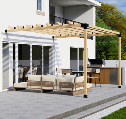 DIY Pergola Bracket Kit for an Attached Pergola With Roof Rafters - Any Size Up to 12' x 12'