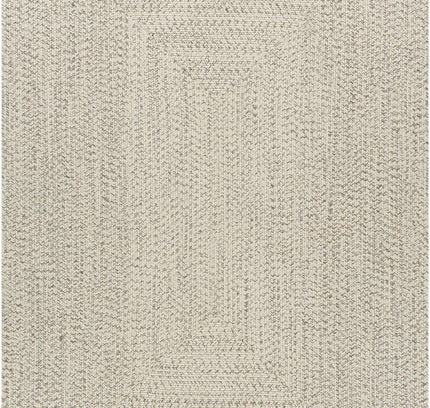 Beige Braided Faux Jute Outdoor Rug
