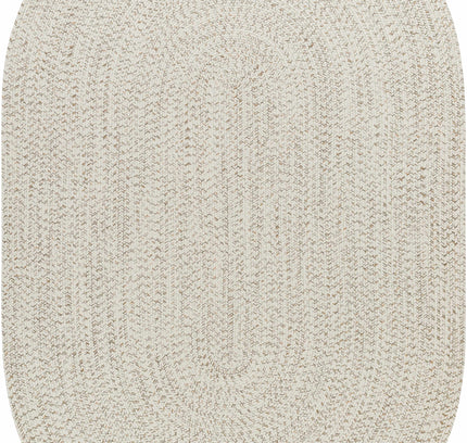 Beige Braided Faux Jute Outdoor Rug
