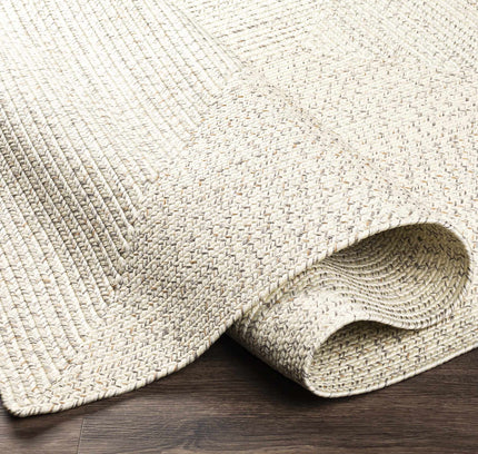 Beige Braided Faux Jute Outdoor Rug