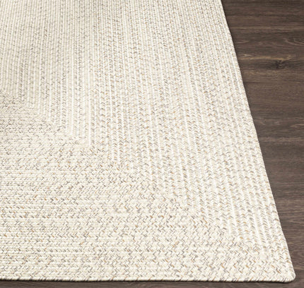 Beige Braided Faux Jute Outdoor Rug