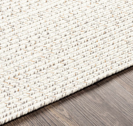 Beige Braided Faux Jute Outdoor Rug
