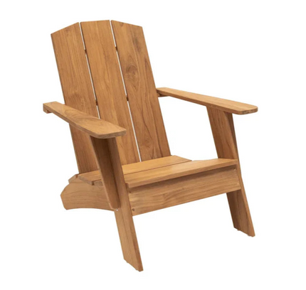 LOOMLAN Bainbridge 3-Piece FSC Teak Adirondack Lounge Set