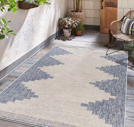 Djugun Blue Outdoor Rug - Clearance