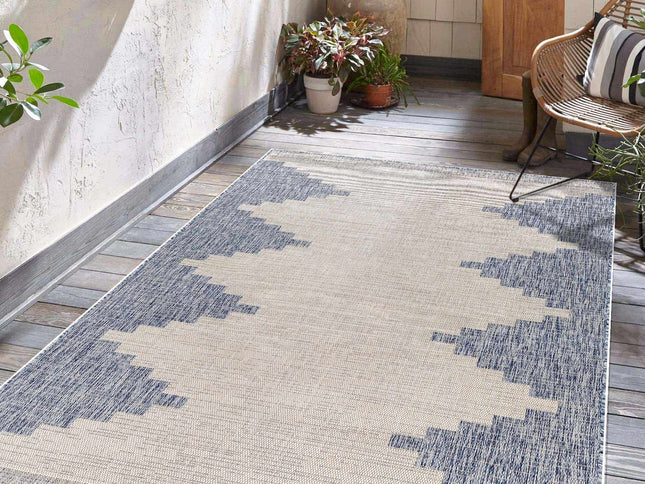 Djugun Blue Outdoor Rug - Clearance