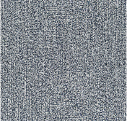 Blue Braided Faux Jute Outdoor Rug