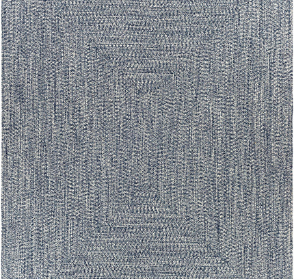 Blue Braided Faux Jute Outdoor Rug