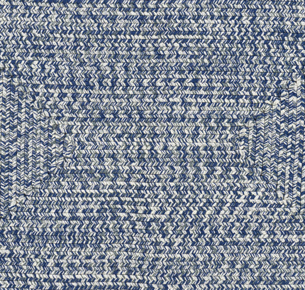 Blue Braided Faux Jute Outdoor Rug