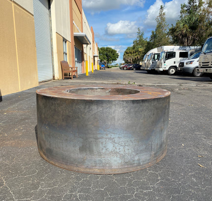 Wood-Burning Circular Corten Steel Fire Pit
