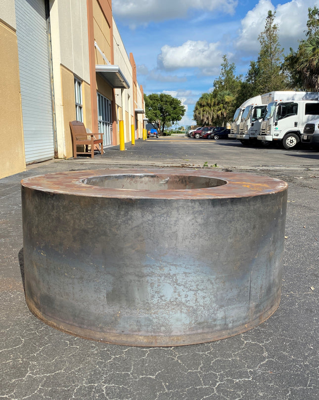 Wood-Burning Circular Corten Steel Fire Pit