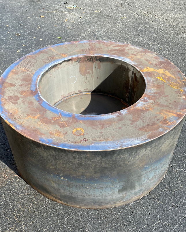 Wood-Burning Circular Corten Steel Fire Pit