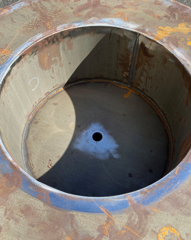 Wood-Burning Circular Corten Steel Fire Pit