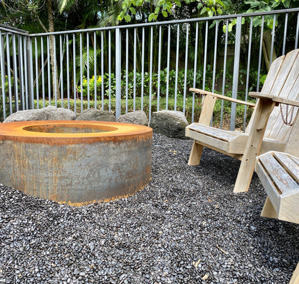 Wood-Burning Circular Corten Steel Fire Pit