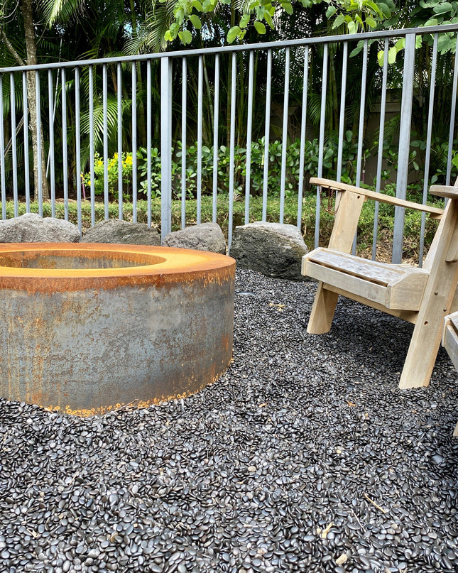 Wood-Burning Circular Corten Steel Fire Pit