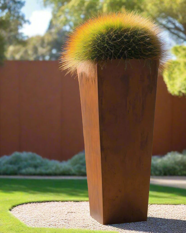 Corten Steel Tapered Planter