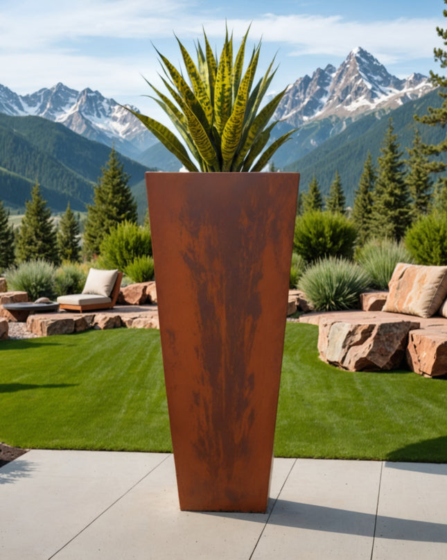 Steel Radius Tapered Planters