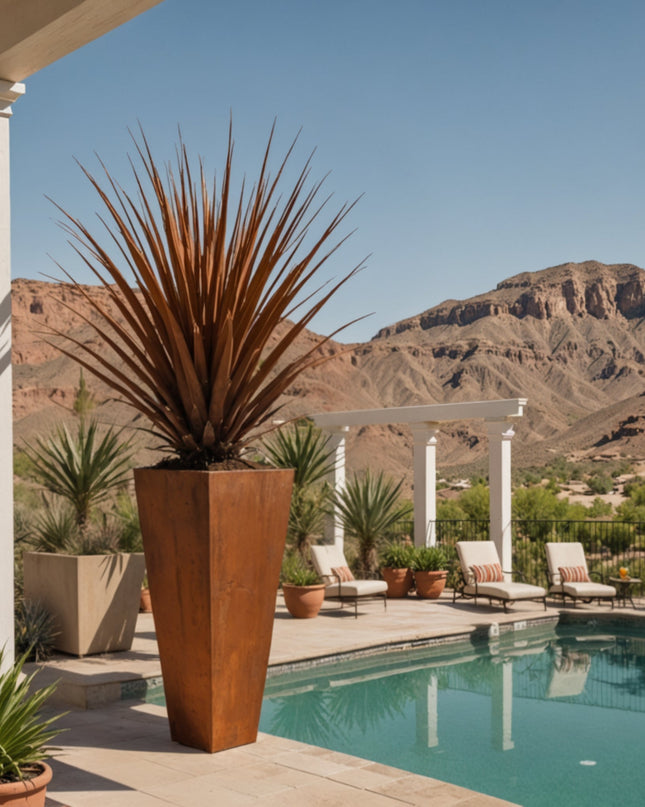 Corten Steel Tapered Planter
