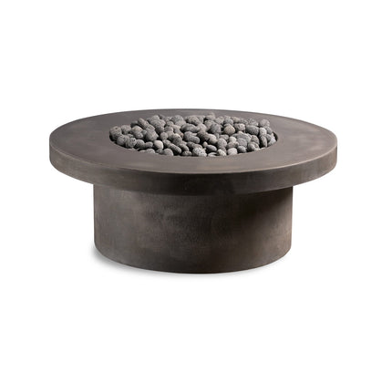 Mirasol Circular Concrete Gas Fire Pit Table, 36" or 42"