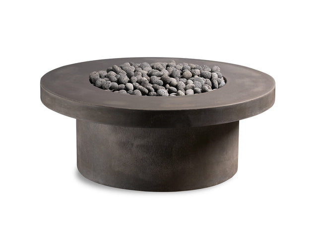 Mirasol Circular Concrete Gas Fire Pit Table, 36" or 42"