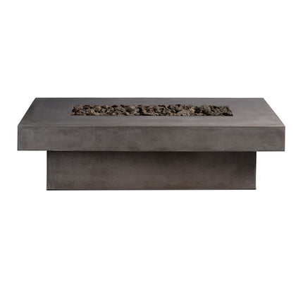 Toplina - Rectangular Concrete Fire Pit Table