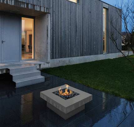 Platz - Square Concrete Fire Pit Table