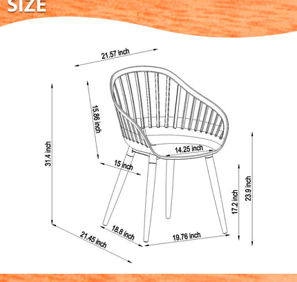 Nassau Chairs Resin and Wood - 4 Piece