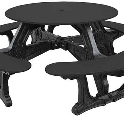 Cantina Round Table Outdoor Seating - Durable Outdoor Seating for 8