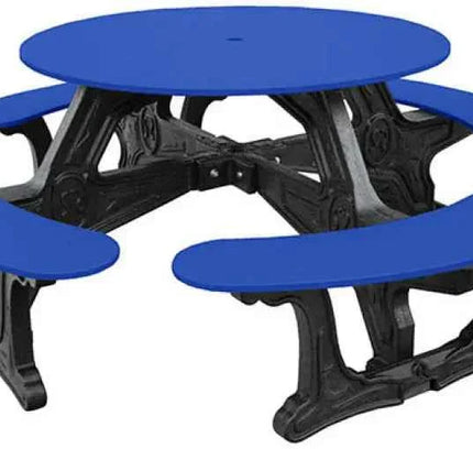 Cantina Round Table Outdoor Seating - Durable Outdoor Seating for 8