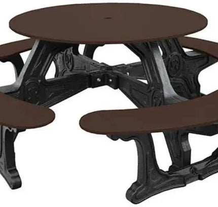 Cantina Round Table Outdoor Seating - Durable Outdoor Seating for 8