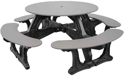 Cantina Round Table Outdoor Seating - Durable Outdoor Seating for 8