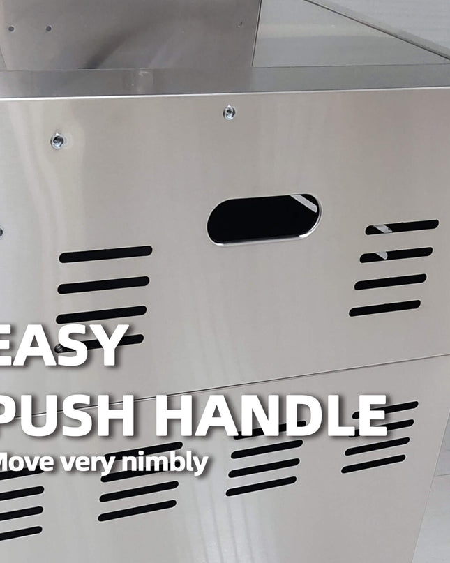 Castelle Flame Granite Outdoor BBQ Kitchen Island With 43-Inch 6-Burner Gas Grill, Rotisserie Kit, Cabinets, And Sink